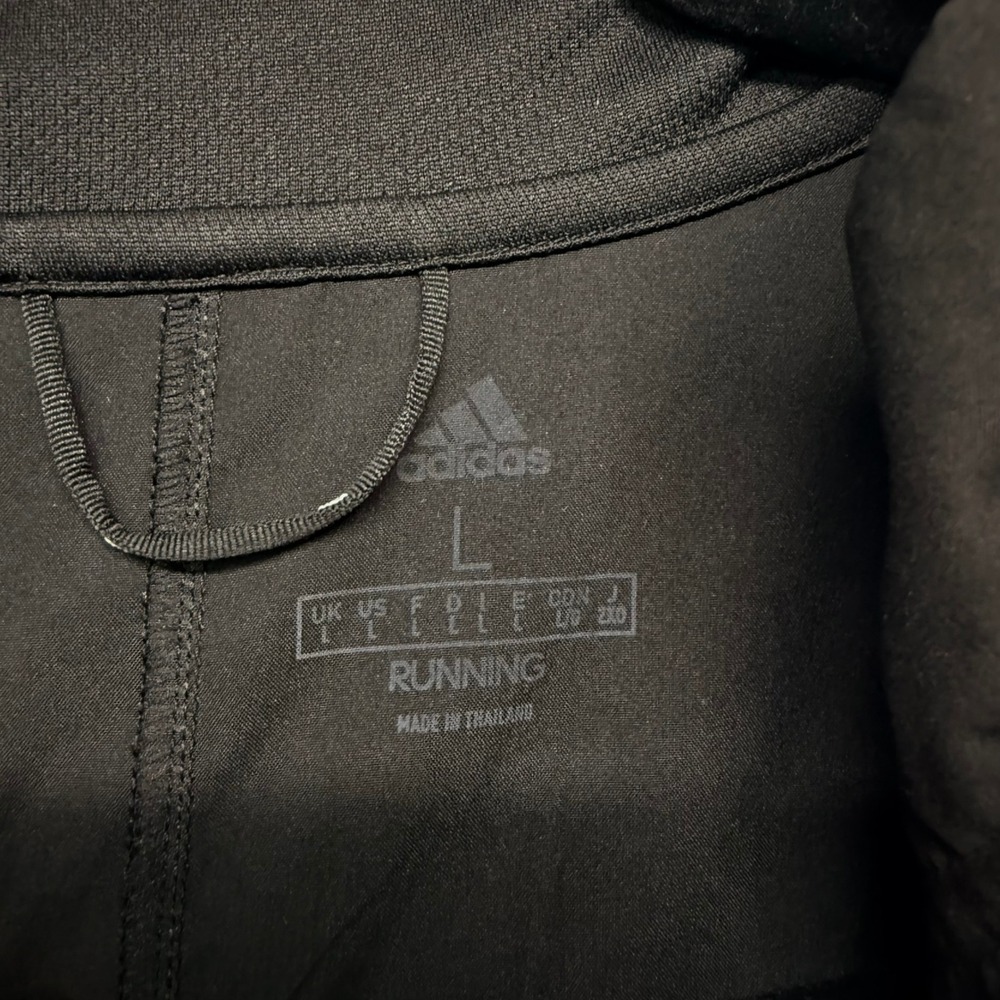Running Windbreaker Jacket Black Full Zip Reflective Mens Adidas L Ahtleisure - Picture 5 of 10